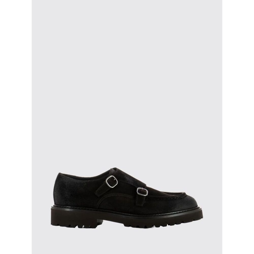 Doucal's Men Suede Calfskin Doucal's Double Monk Strap Shoes